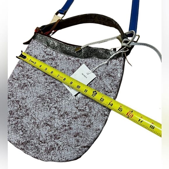 EBARRITO Leather Handbag mixed media boho crossbody - Picture 9 of 9